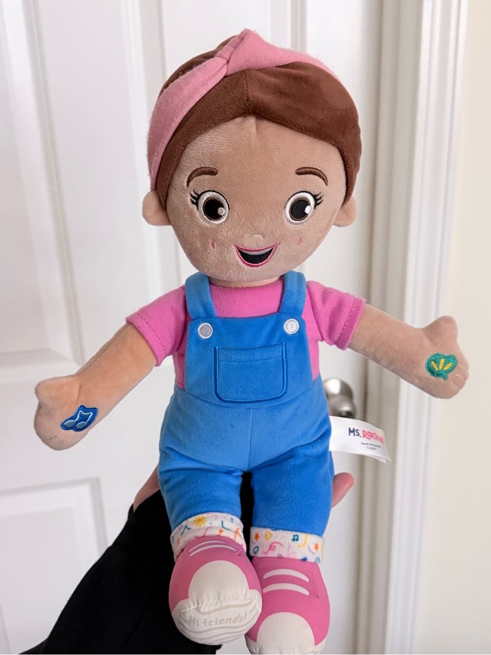 Rachel Plush Doll - Pink Top & Blue Overalls